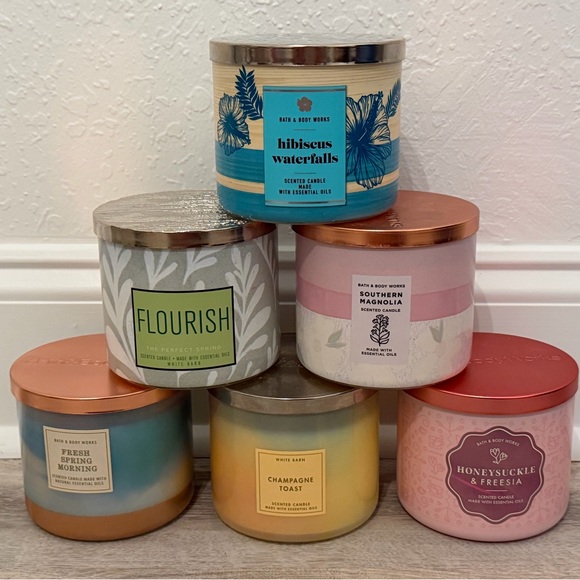 Bath & Body Works White Barn 3-Wick Candle LOT OF 6 RETIRED RARE 14.5 Oz NEW